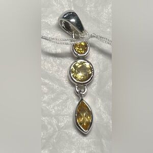 Citrine pendant with dangle
